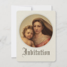 Sweet moeder en baby CC0980 Baptism Uitnodiging