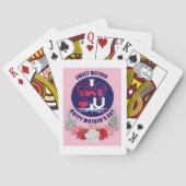 Sweet moeder ik hou van E Happy Moederdag Classic Pokerkaarten (Achterkant)