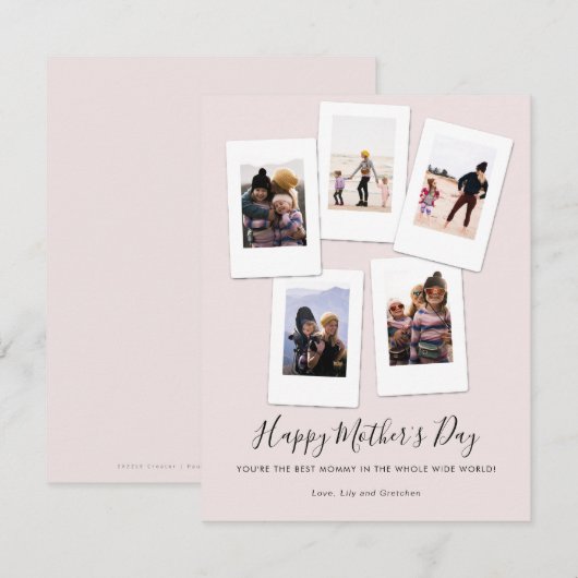 Sweet Moeder Kind Foto Collage Moederdag Card Kaart (Voorkant / Achterkant)