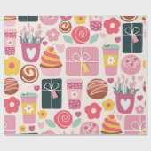 Sweet Moederdag Celebration Cadeaupapier (Vlak)