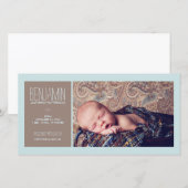 Sweet Moment Foto Baby Boy Geboorteaankondiging Aankondiging (Voorkant / Achterkant)