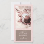 Sweet Moment Foto Baby Girl Geboorteaankondiging Aankondiging (Voorkant)