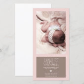 Sweet Moment Foto Baby Girl Geboorteaankondiging Aankondiging (Voorkant / Achterkant)