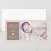 Sweet Moment Foto Baby Girl Geboorteaankondiging Aankondiging (Voorkant / Achterkant)