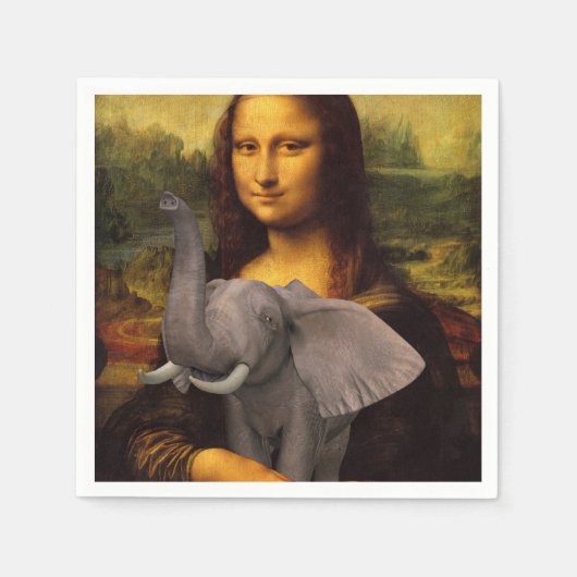 Sweet Mona Lisa houdt van Elephant Servetten (Voorkant)