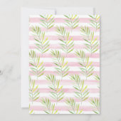 Sweet Monkey Meisje Baby shower Uitnodiging (Achterkant)