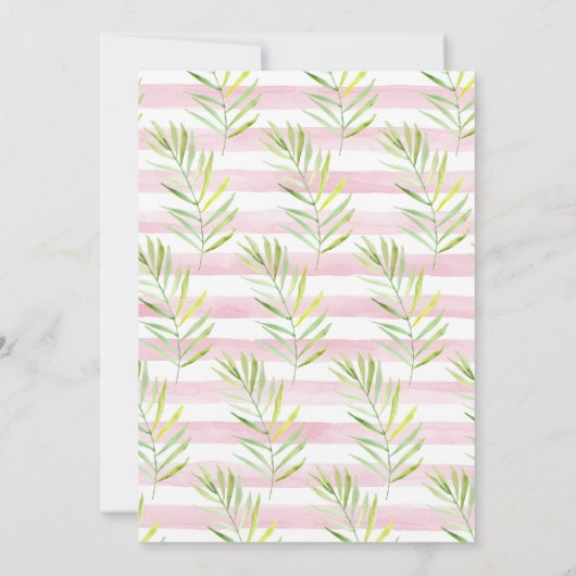 Sweet Monkey Meisje Baby shower Uitnodiging (Achterkant)