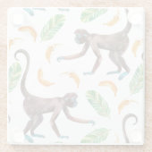 Sweet Monkeys Juggling Bananas Glazen Onderzetter (Achterkant)
