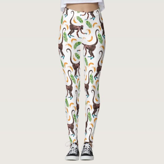 Sweet Monkeys Juggling Bananas Leggings (Voorkant)
