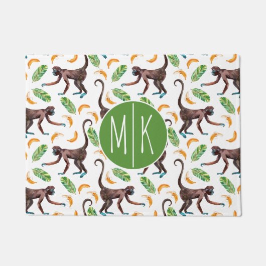 Sweet Monkeys Juggling Bananas | Monogram Deurmat (Voorkant)