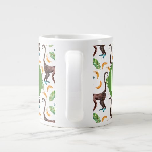 Sweet Monkeys Juggling Bananas | Monogram Grote Koffiekop (Achterkant)