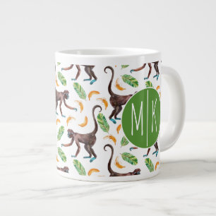 Sweet Monkeys Juggling Bananas   Monogram Grote Koffiekop