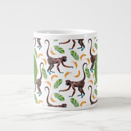 Sweet Monkeys Juggling Bananas | Monogram Grote Koffiekop (Voorkant)