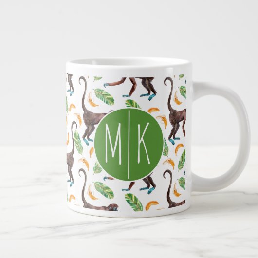 Sweet Monkeys Juggling Bananas | Monogram Grote Koffiekop (Rechts)
