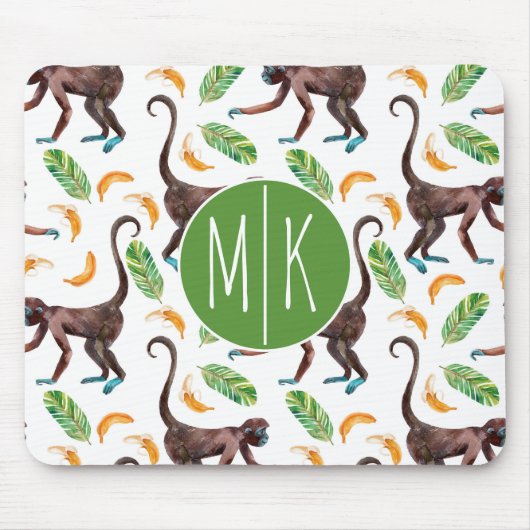 Sweet Monkeys Juggling Bananas | Monogram Muismat (Voorkant)