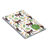 Sweet Monkeys Juggling Bananas | Monogram Notitieboek (Rechterzijde)