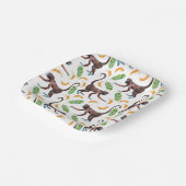 Sweet Monkeys Juggling Bananas Papieren Bordje (Gebogen)