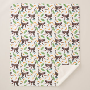 Sweet Monkeys Juggling Bananas Sherpa Deken