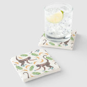 Sweet Monkeys Juggling Bananas Stenen Onderzetter (Zijkant)