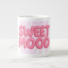 Sweet Mood Pink Bubble Lettering Schattigee esthet Grote Koffiekop
