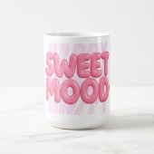 Sweet Mood Pink Bubble Lettering Schattigee esthet Koffiemok (Center)