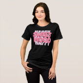 Sweet Mood Pink Bubble Lettering Schattigee esthet Tri-Blend Shirt (Voorkant volledig)