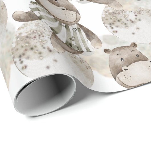 Sweet Moon Dreams Hippo, Sparkle Balloons Cadeaupapier (Rol Hoek)