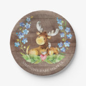 Sweet Moose Baby shower 7" Bord (Voorkant)