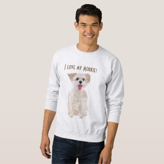 Sweet Morkie Mannen Sweatshirt (Voorkant volledig)