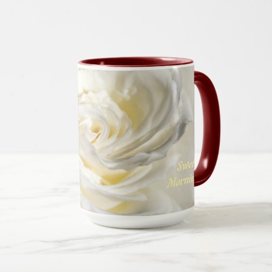 Sweet Mornings Custom Roos Coffee Mok EditorsPick (Voorkant rechts)