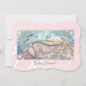 Sweet Mother en Baby Mermaid Baby shower nodigt ui Kaart (Voorkant)