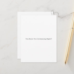 Sweet Motivational You're Amazing Card Briefkaart