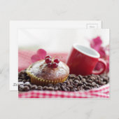 Sweet Muffin und feiner Kaffee Briefkaart (Voorkant / Achterkant)