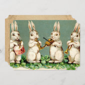 Sweet Musical Bunnies Easter Brunch Kaart (Voorkant / Achterkant)