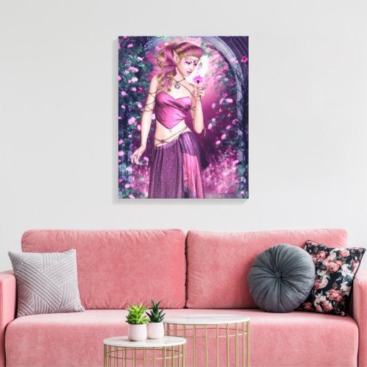 Sweet Musings van Love's Wrapped Canvas Print (Insitu (Woonkamer))