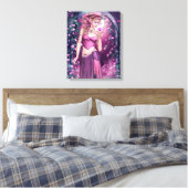 Sweet Musings van Love's Wrapped Canvas Print (Insitu (Slaapkamer))