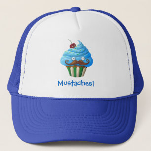 Sweet Mustached Cupcake Trucker Pet