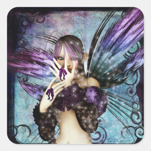 Sweet Mystery Fairy Vierkante Sticker (Voorkant)
