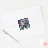Sweet Mystery Fairy Vierkante Sticker (Envelop)