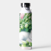 Sweet Napping White Kitten onder een Rozen Struik Waterfles (Links)