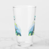 Sweet Nautical Whale Octopus Blue Baby shower Glas (Links)