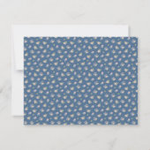 Sweet Navy Floral Nursery Note Card Aankondiging (Achterkant)