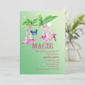 Sweet Nectar Garden Party uitnodiging (Staand voorkant)
