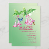 Sweet Nectar Garden Party uitnodiging (Voorkant / Achterkant)