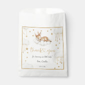Sweet Neutral Sleeping Deer Cloud Baby shower Bedankzakje (Voorkant)