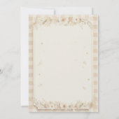 Sweet Neutral Teddy Bear Baby Shower Invite Kaart (Achterkant)