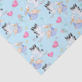 Sweet New Baby Boy and Stork  Tissuepapier (Detail)