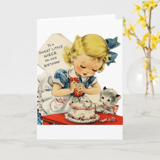  Sweet Niece Verjaardag Wenskaart Kaart (Gele Bloem)