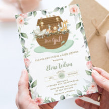 Sweet Noah's Ark Roze Bloemen Meisje Baby shower