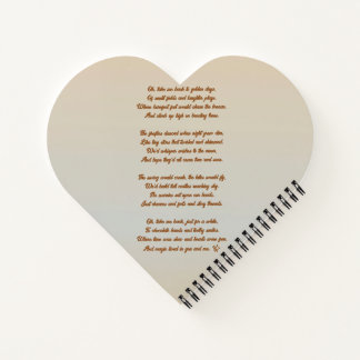 Sweet Nostalgic Heart Shape Notitieboek